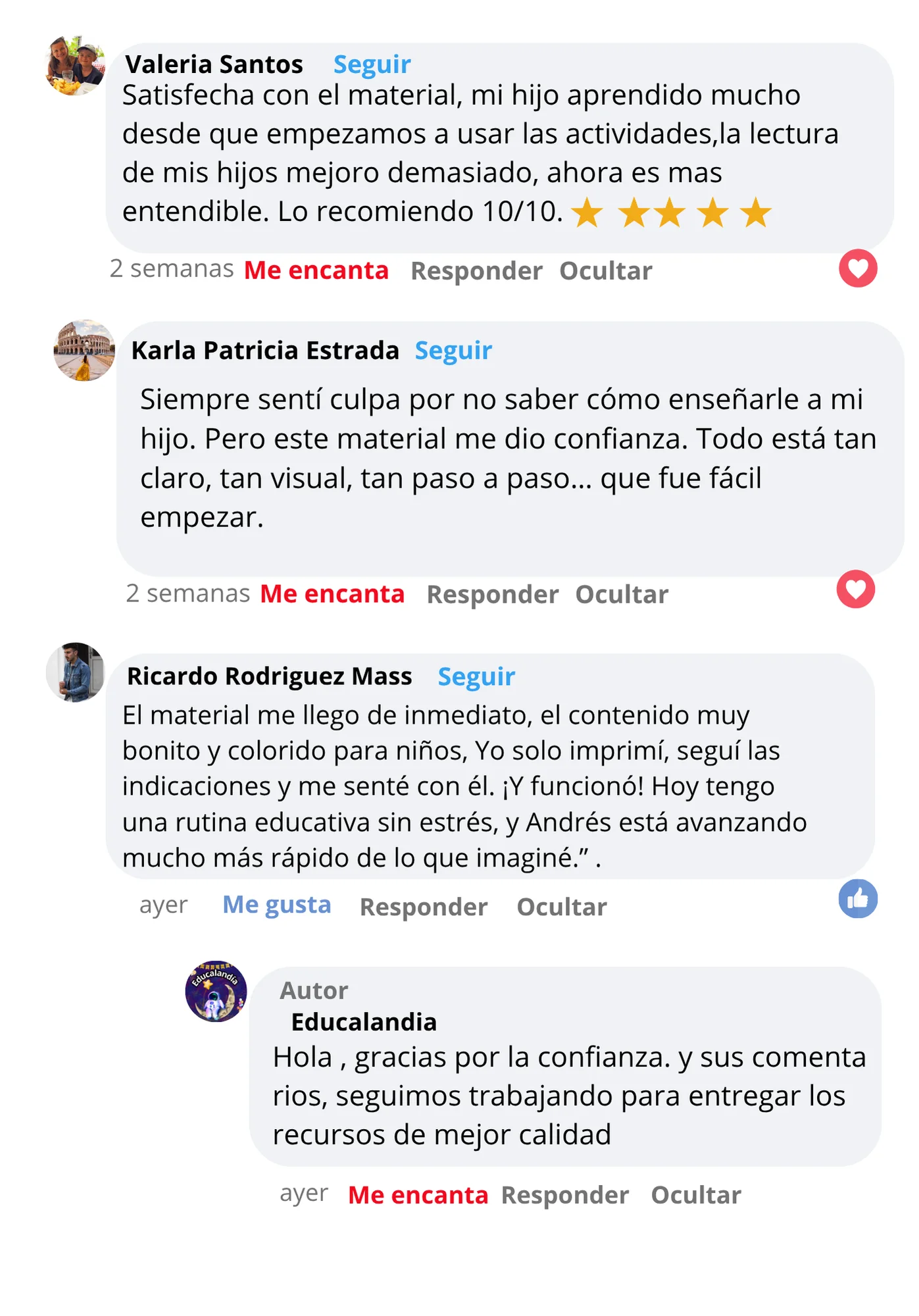 testimonios